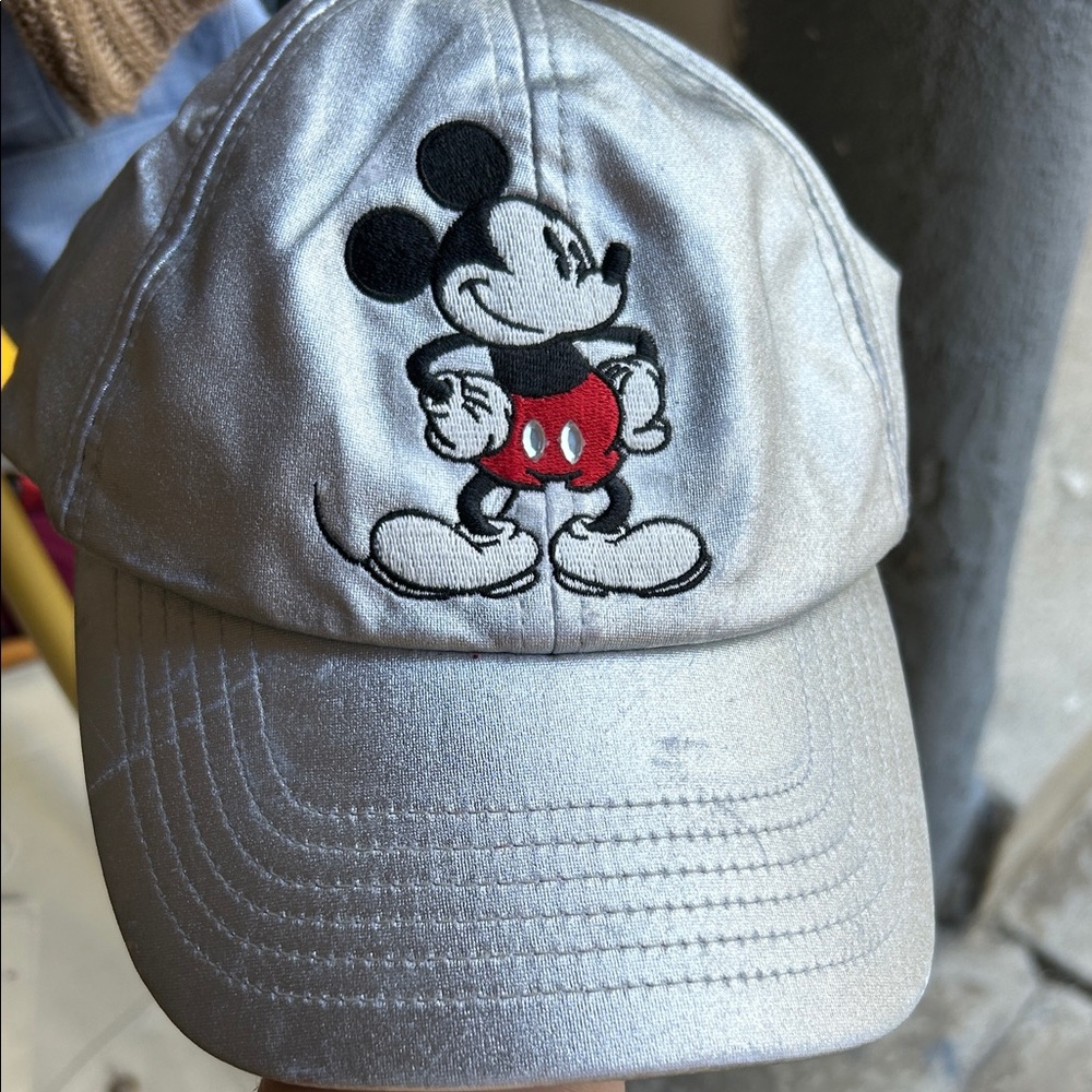Disney Silver and Red Mickey Mouse Cap
